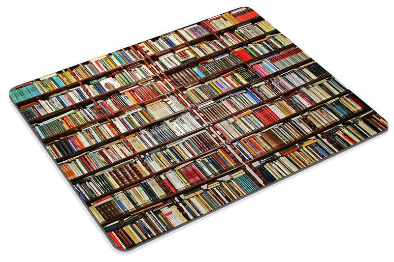 Smooffly Library Bookshelf Design Customized Rectangle Non-Slip Rubber Mousepad Gaming Mouse Pad 9.5 X 7.9 Inch (240mmX200mmX3mm) - Image 3